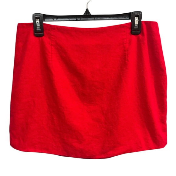 Express Dresses & Skirts - Express Linen Blend Red Mini Skirt - Large